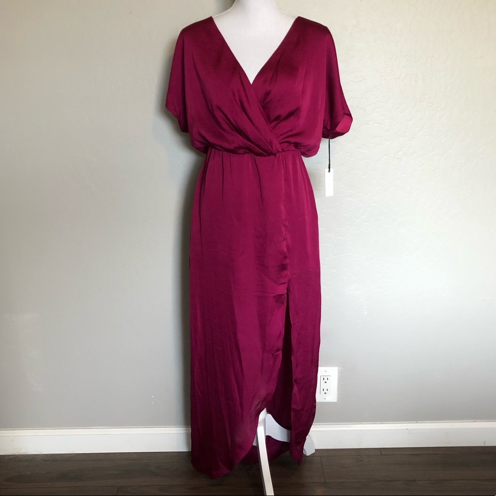 LOVERS + FRIENDS Magenta Slit Maxi